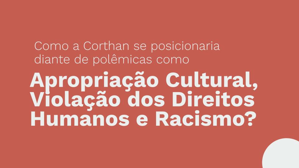 Página de abertura com uma pergunta sobre Apropriação Cultural, Violação dos Direitos Humanos e Racismo